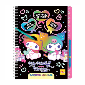 Set de creație Sketchbook Kuromi scratch reveal