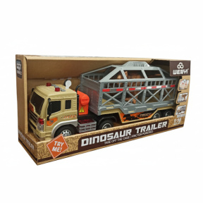 Remorcă cu dinozaur 1:16 (cu lumini și sunet)