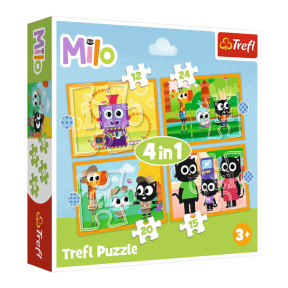 Puzzle Trefl "4in1" - Meet Milo and his Friends / Dea Planeta MILO