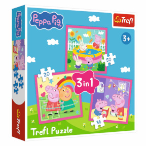 Puzzle Trefl "3in1" - Peppa and friends / Peppa Pig