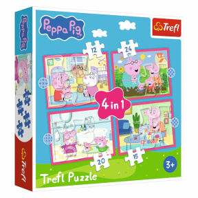 Puzzle Trefl "4в1" - Peppa loves adventures / Peppa Pig