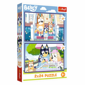 Puzzle Trefl "2x24" - Funny Bluey / BBC Bluey