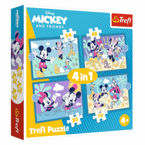Puzzle Trefl "4в1" - Funny happenings of Mickey Mouse / Disney Mickey Mouse and Friends