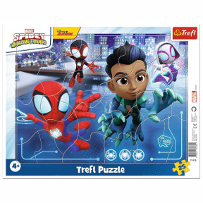 Puzzle Trefl "25 Frame" - "Spider jump / Disney Marvel Spiderman"