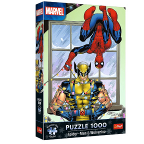 Пазлы "1000 XMAS Premium Plus" - Spider-Man & Wolverine
