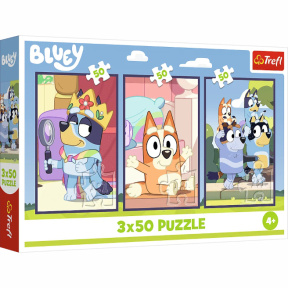 Puzzle Trefl "3x50" - The Bluey family / BBC Bluey