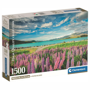 Puzzle Clementoni "1500" Lupins At Lake Tekapo
