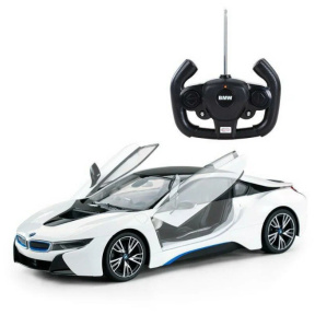 Mașină  R/C 1:14 BMW i8 USB charging 71060-3,  albă