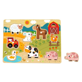 Пазл с деревянными домашними животными из дерева,Tooky Toy