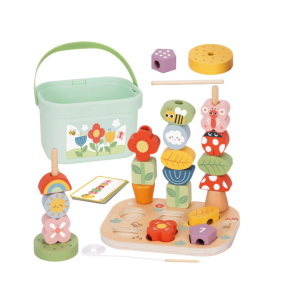 Деревянный набор пирамидка."Сад",Tooky Toy