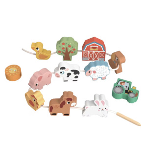 Деревянная игрушка Шнуровка «Животные на ферме»