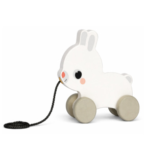 Jucărie din lemn pe șnur „Iepuraș” Tooky Toy