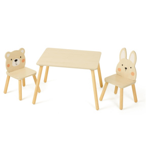 Set masă pentru copii cu animale Tooky Toy,