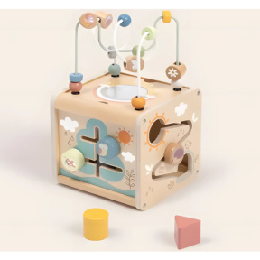Деревянный развивающий кубик