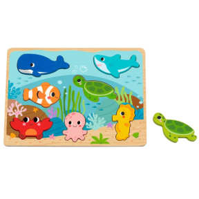 Деревянные вкладыши Морские обитатели,Tooky Toy