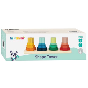 Деревянная пирамидка сортер Tooky Toy