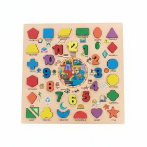 Tablă educativă Ceas cu forme geometrice