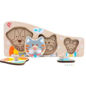 Деревянные вкладыши ,Домашние животные,Tooky Toy