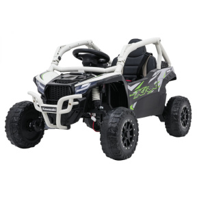 Mașină electrică Kawasaki 24V5AHx1, 45Wx2, albă