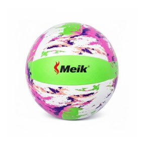 Minge de volei Size 5 Machine-Stitched, verde-roz