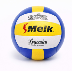 Minge de volei Size 5 Machine-Stitched, galben-albastru