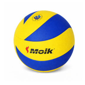 Minge de volei Size 5 PU Leather-Covered, galben-albastru