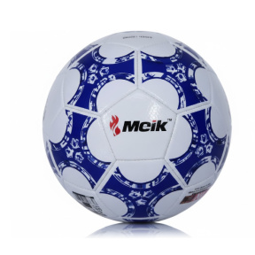 Minge de fotbal Size 5 PVC Machine-Stitched 1, albastru-alb