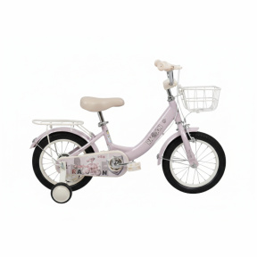 Bicicletă pentru copii cu 4 roți, 12 inch, violet