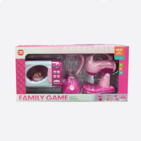 Игровой набор «Блендер + Миксер + Микроволновая печь» со звуком и светом, розовый