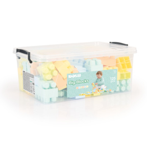 Set de cuburi mari multicolore DOLU, 125 piese