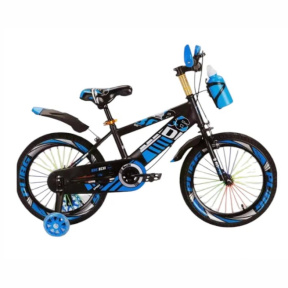 Детский велосипед 4-х колесный 18 дюймов, синий