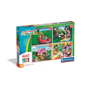 Puzzle Clementoni " 4 in 1 Clubul Mickey Mouse", 72 piese