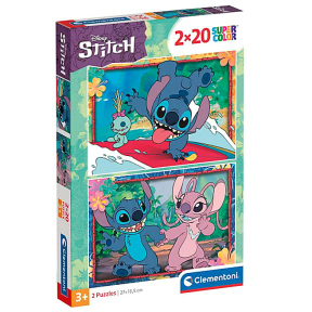 Puzzle Clementoni " Disney Stitch", 2 puzzle-uri a câte 20 de piese