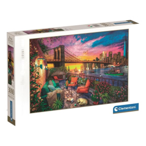 Puzzle Clementoni "Apusul de soare de pe balconul din Manhattan", 3000 piese