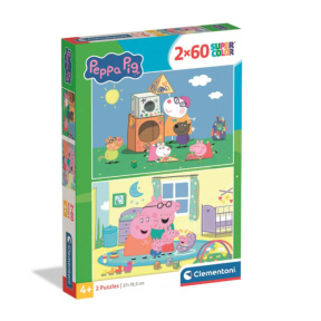 Puzzle Clementoni "Peppa Pig" 2026, 2 puzzle-uri a câte 60 de piese