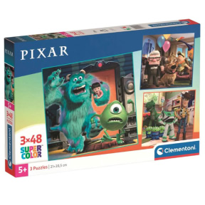Puzzle Clementoni Pixar 2025, 3 puzzle-uri a câte 48 de piese