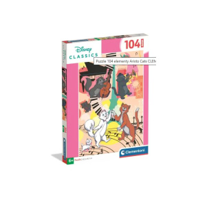 Puzzle Clementoni „Pisicile Aristocrate” 2026, 104 piese, seria SUPER