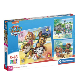 Puzzle Clementoni „Patrula Cățelușilor 2”, 3 puzzle-uri a câte 48 de piese