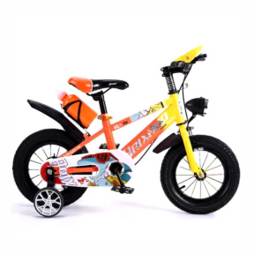 Детский велосипед 4-х колесный 16 дюймов, оранжевый