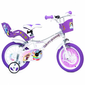 Bicicleta Dino Bikes Unicorn Academy 4 roti 14 inch