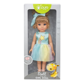 Păpușă Pure Baby de 14" în rochiță cu steluță