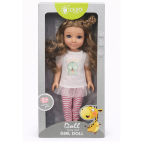 Păpușă Pure Baby de 14", în pantaloni roz