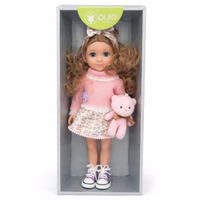 Păpușă Pure baby 16" cu ursuleț