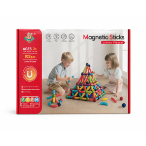 Constructor magnetic Magnetic Sticks 102 piese