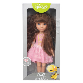 Păpușă Pure Baby de 14", în rochie roz