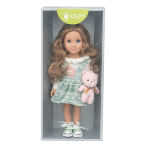 Păpușă Pure baby 16" cu ursuleț