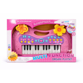 Sintetizator electronic roz cu floricele