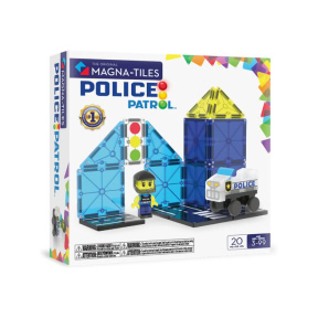 Constructor magnetic MAGNA-TILES Patrula de politie, 20 de piese