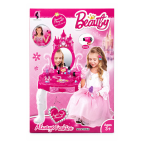 Игровой набор "Косметический стол" с аксессуарами, розовый