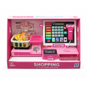 Игровой набор "Кассовый аппарат", розовый